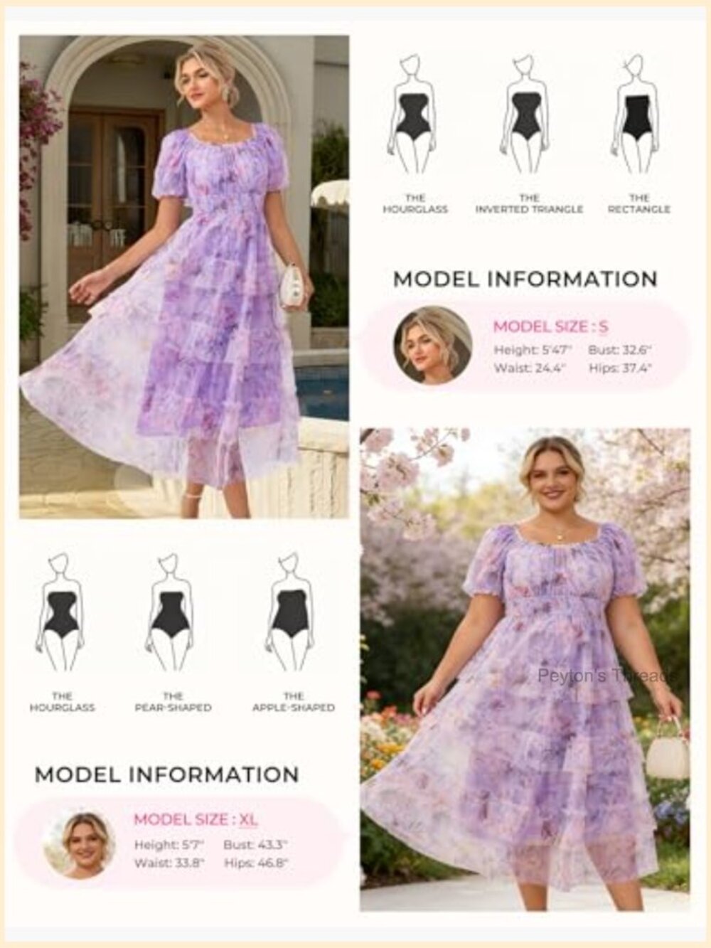 Floral Puff Sleeve Smocked Midi Dress Square Neck Mesh Flowy - Picture 4 of 7